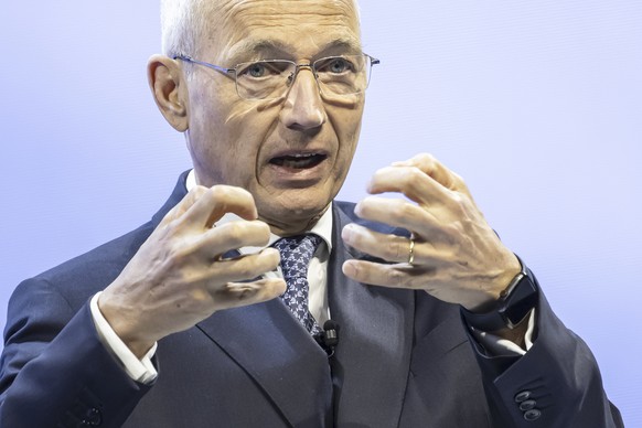 Swiss bank Credit Suisse Chairman Axel P. Lehmann attends the annual shareholders' meeting of the Swiss banking group, in Zurich, Switzerland, Tuesday, April 4, 2023. Once-venerable Credit Suisse ...