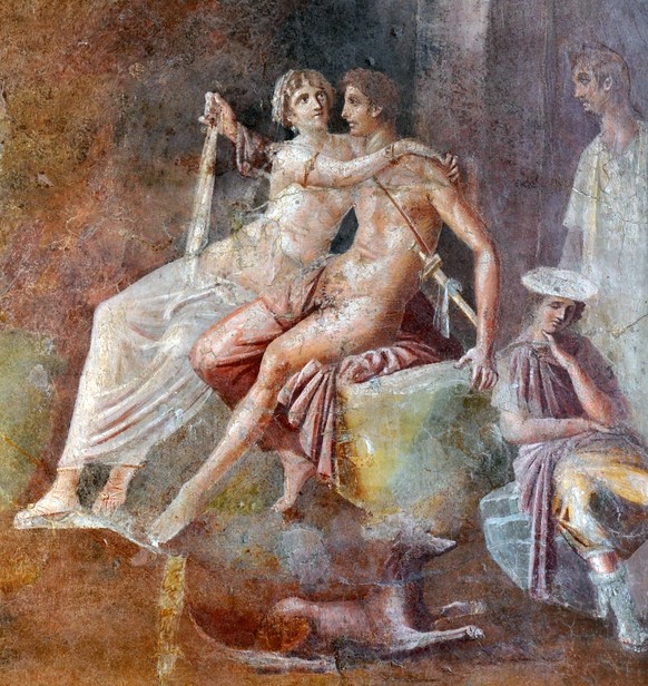 Dido and Aeneas, from a Roman fresco, Pompeian Third Style (10 BCE – 45 CE), Pompeii, Italy
https://en.wikipedia.org/wiki/Aeneas