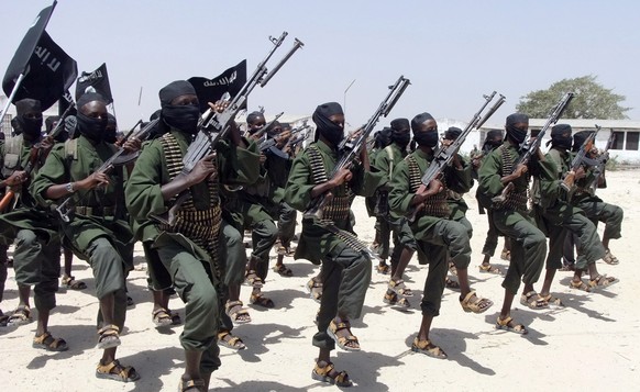 Eine Militärübung der Al-Shabaab-Miliz.&nbsp;