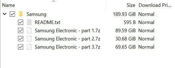 Die Hackergruppe Lapsus$ veröffentlichte am Freitag rund 190 GB an vertraulichen Samsung-Daten.