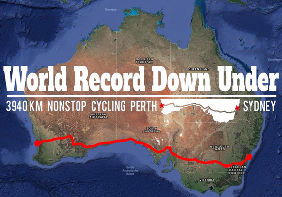 Die Strecke durch Australiens Süden.