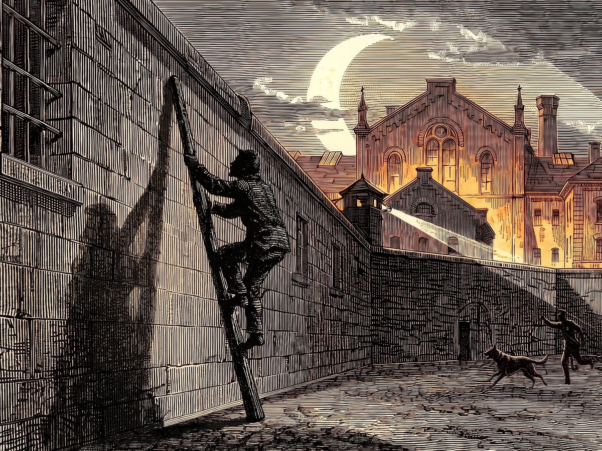 Le 20 juillet 1876, Emil Bienz parvint à s’évader de la prison bâloise du Schällemätteli. Il ne réussit toutefois pas à aller bien loin et dut ensuite répondre d’un triple meurtre devant la justice.
h ...