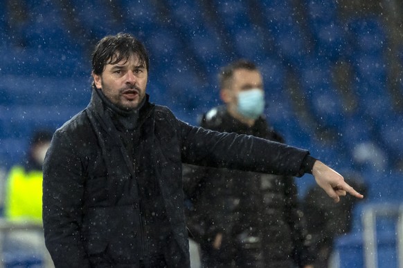 Basels Cheftrainer Ciriaco Sforza im Fussball Meisterschaftsspiel der Super League zwischen dem FC Basel 1893 und dem FC Zuerich im Stadion St. Jakob-Park in Basel, am Samstag, 23. Januar 2021. (KEYST ...