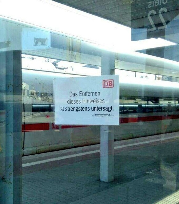 Deutsche Bahn humour: funny sign