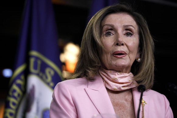 House Speaker Nancy Pelosi of Calif., speaks during a news conference, Thursday, July 9, 2020, on Capitol Hill in Washington. (AP Photo/Jacquelyn Martin)
Nancy Pelosi