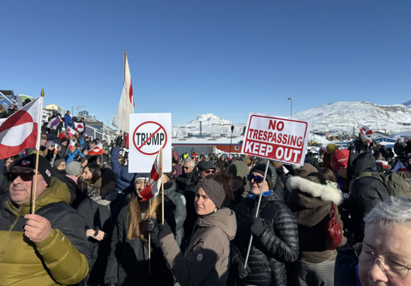 Anti-Trump Protest in auf Grönland: Die Einheimischen wehren sich gegen den übergriffigen US-Präsidenten.