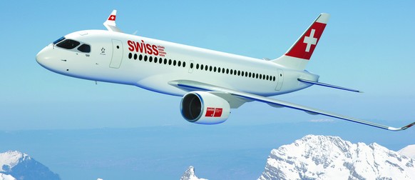 Die neue Bombardier C-Series, die ab 2015 bei der Swiss eingeführt wird.