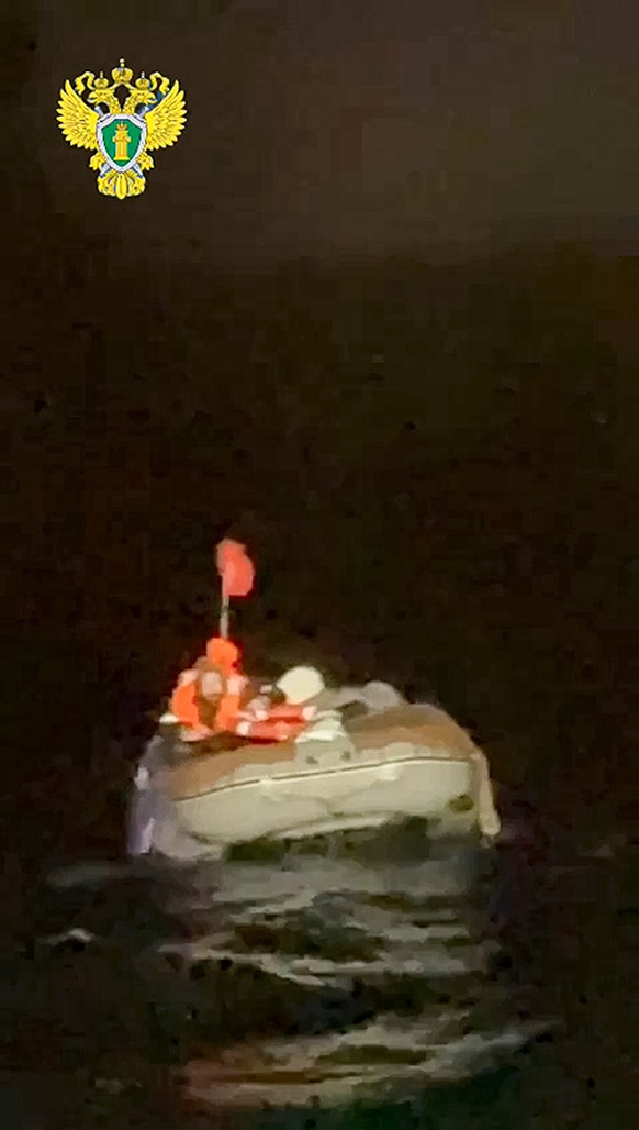In this photo taken from video released by the official telegram channel of the Russian Far Eastern Transport Prosecutor&#039;s Office on Tuesday, Oct. 15, 2024, a Russian man who spent more than two  ...