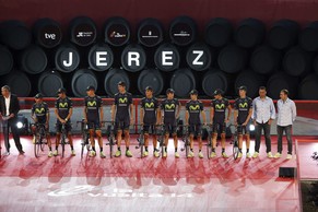 Das Team Movistar war am schnellsten.