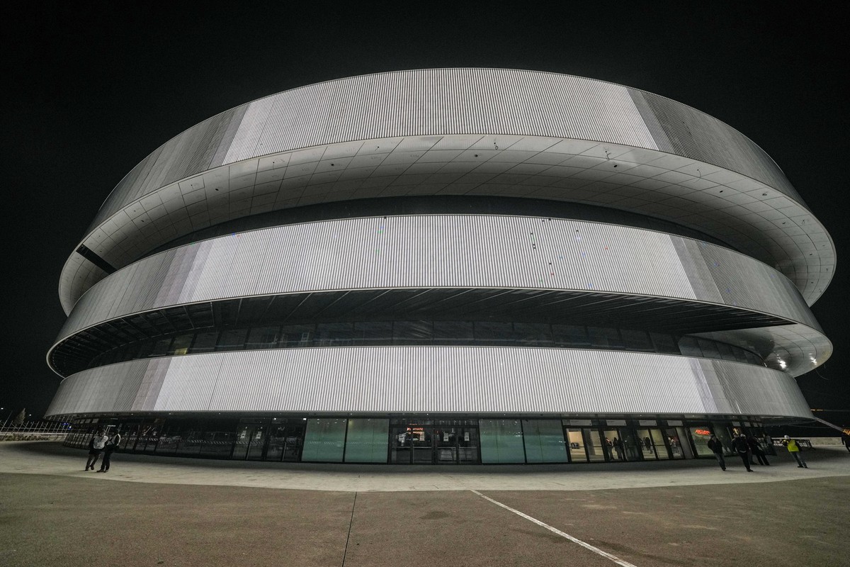 The Milano Santagiulia Ice Hockey Arena for the Milan Cortina 2026 Winter Olympics is seen on Friday, Jan. 9, 2026. (Gian Mattia D'Alberto /LaPresse via AP)
Milan Cortina Hockey Arena Hockey