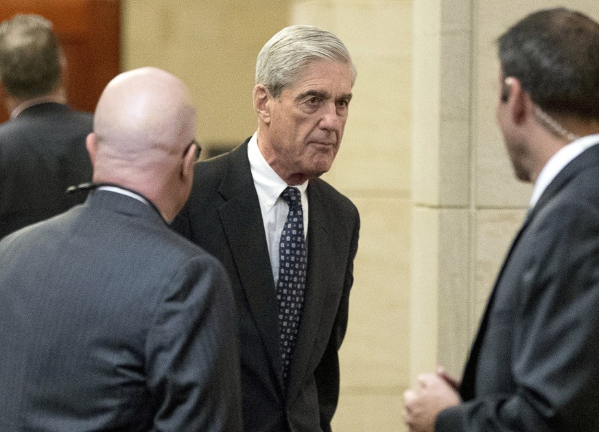FILE - In this June 21, 2017 file photo, former FBI Director Robert Mueller, the special counsel probing Russian interference in the 2016 election, arrives on Capitol Hill for a closed door meeting be ...