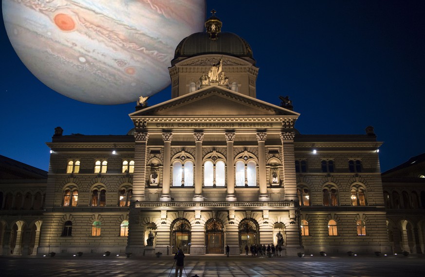 So sähen die Planeten am Nachthimmel aus, wenn sie so nah wie der Mond wären