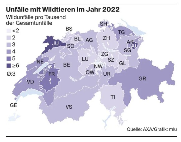 Unfaelle mit Wildtieren 2022