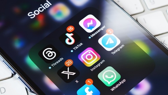 Social-Media-Apps auf dem Smartphone.