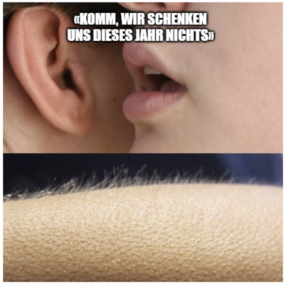 Lustige Weihnachtsmemes über Geschenk