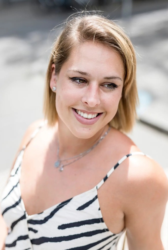 Porträt der ehemaligen, erfolgreichen Kunstturnerin Giulia Steingruber. Fotografiert am 4. Juli 2023 in Biel.
