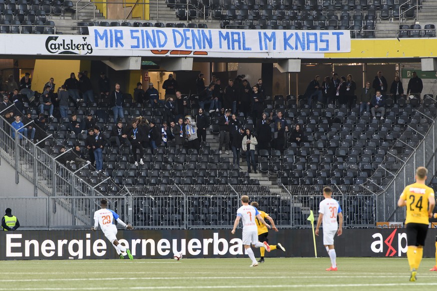 Grasshopper Club Zuerich fotografiert im Fussball Meisterschaftsspiel der Super League zwischen dem BSC Young Boys und dem Grasshopper Club Zuerich, im Stade de Suisse in Bern, am Donnerstag, 16. Mai  ...