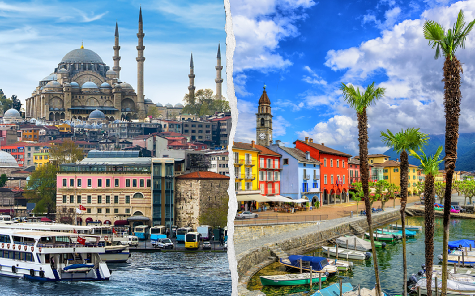 Bosporus oder Lago Maggiore? Istanbul und Ascona sind sehr beliebte Reiseziele.