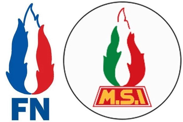 Das Logo der Nationalpartei hat Vorbilder beim neofaschistischen MSI und beim französischen Front National.
