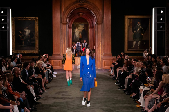 The Louis Vuitton Cruise 2027 Runway - NYC Models walk the runway during the Louis Vuitton 2027 collection fashion show at the Frick Collection in New York City, NY, USA on May 20, 2026. Photo by Adam ...