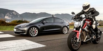 Tesla gegen Zero-Motorrad: Dieses Duell lässt «Verbrenner» alt aussehen