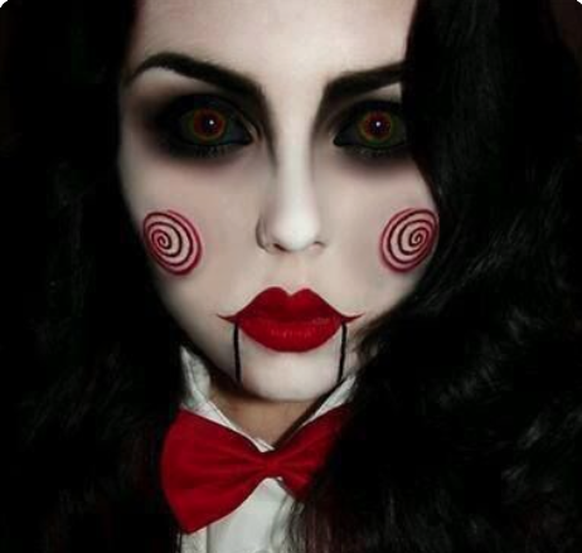 Jigsaw Halloween Make Up Look