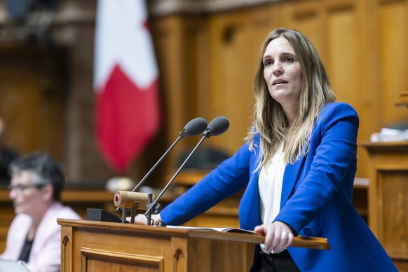 Corina Gredig, GLP-ZH, spricht zur Debatte um das Entlastungspaket 27, EP 27, an der Fruehjahrssession der Eidgenoessischen Raete, am Mittwoch, 4. Maerz 2026 im Nationalrat in Bern. (KEYSTONE/Alessand ...