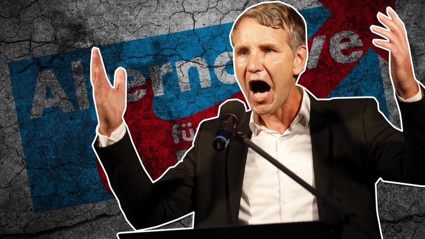 Björn Höcke und das Logo der AFD