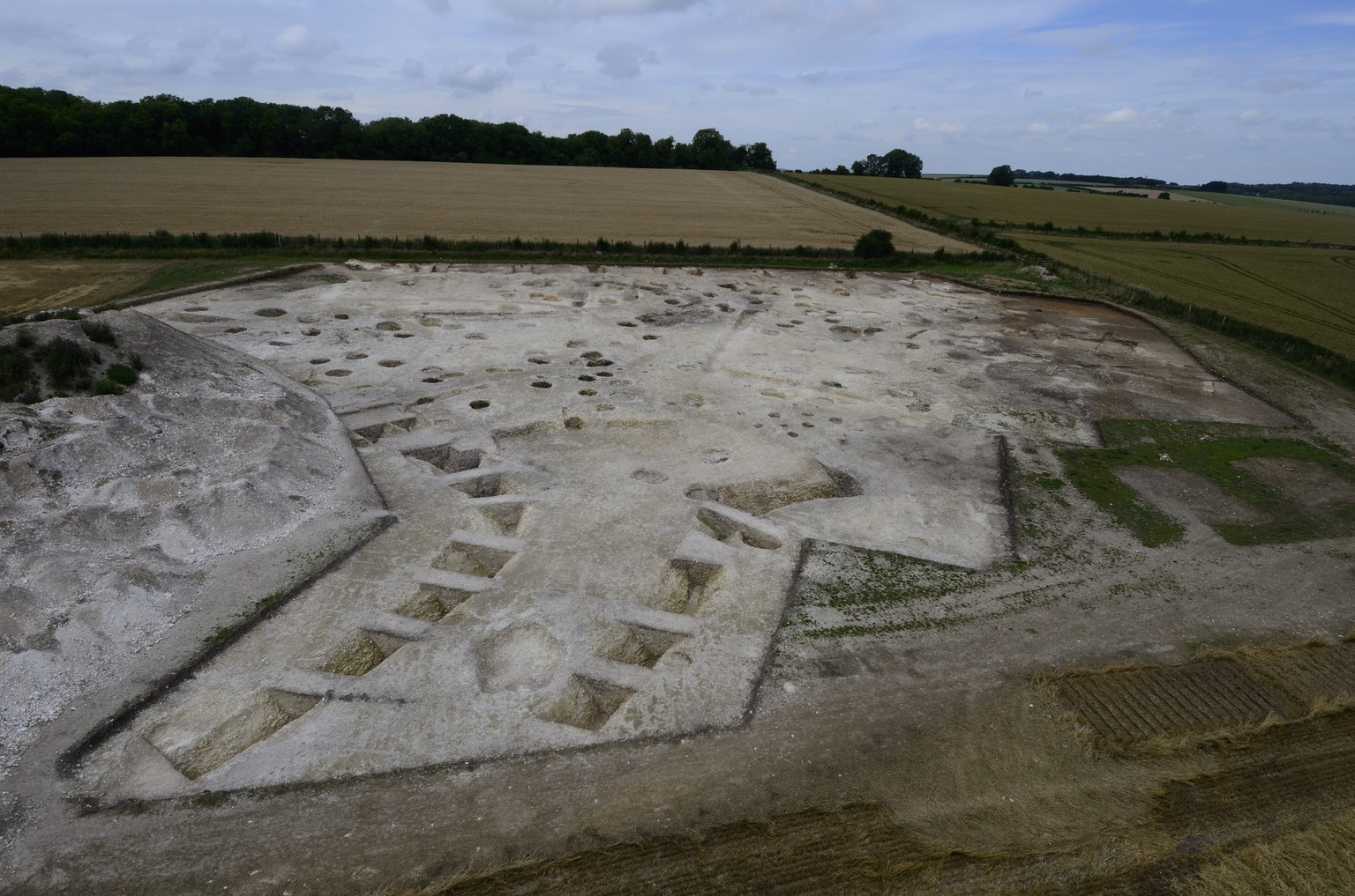 Ausgrabungsstätte bei Winterborne Kingston in Dorset.