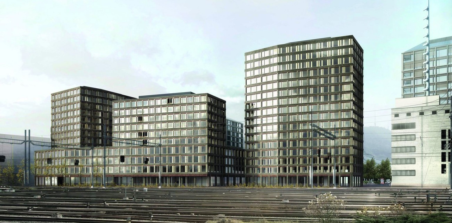 Europaallee am Zürcher Hauptbahnhof.