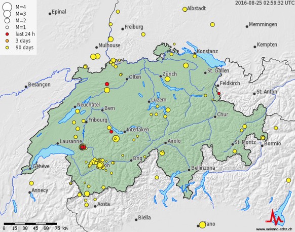 Karte Erdbeben Schweiz