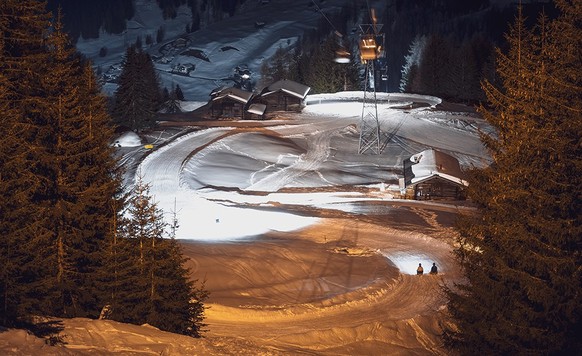 Nachtschlitteln Rauszeit beste Pisten Davos Rinerhorn