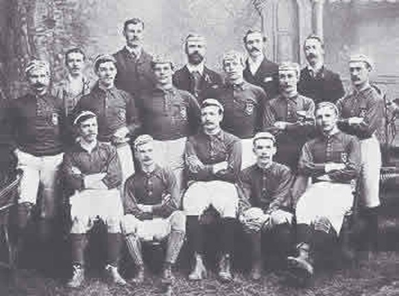 Die Schottische Nationalmannschaft 1872.