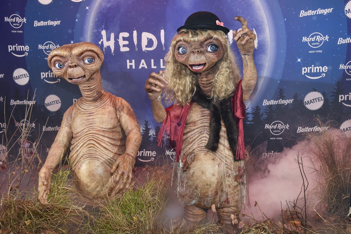 Tom Kaulitz, left, and Heidi Klum attend Heidi Klum's 23rd annual Halloween party on Thursday, Oct. 31, 2024, at Hard Rock Hotel New York in New York. (Photo by Evan Agostini/Invision/AP)
Tom Kau ...