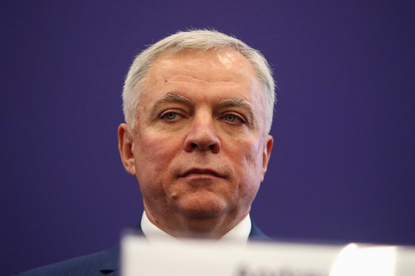 June 15, 2023, Saint Petersburg, Russia: Andrey Badalov, Director of the FSAU Research Institute Voskhod takes part in the signing ceremony at the St. Petersburg International Economic Forum 2023 Sain ...