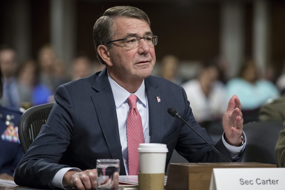 epa05552144 US Defense Secretary Ashton Carter appears before the Senate Armed Services Committee hearing on &#039;US National Security Challenges and Ongoing Military Operations&#039;, on Capitol Hil ...