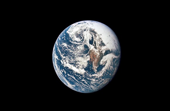 This May 18, 1969 photo made available by NASA shows Earth from 36,000 nautical miles away as photographed from the Apollo 10 spacecraft during its trans-lunar journey toward the moon. In March 2021,  ...