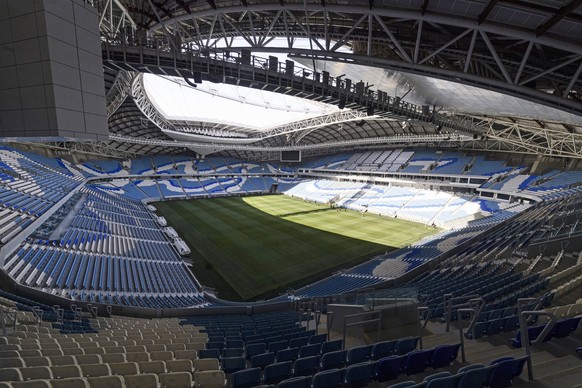 31.03.2022, Vorschau zur Fussball Weltmeisterschaft 2022 in Katar, VAE. Al Wakrah, Qatar, Al Janoub Stadium in Al Wakrah, FIFA-WM-Stadion, *** 31 03 2022, Preview of the 2022 FIFA World Cup in Qatar,  ...