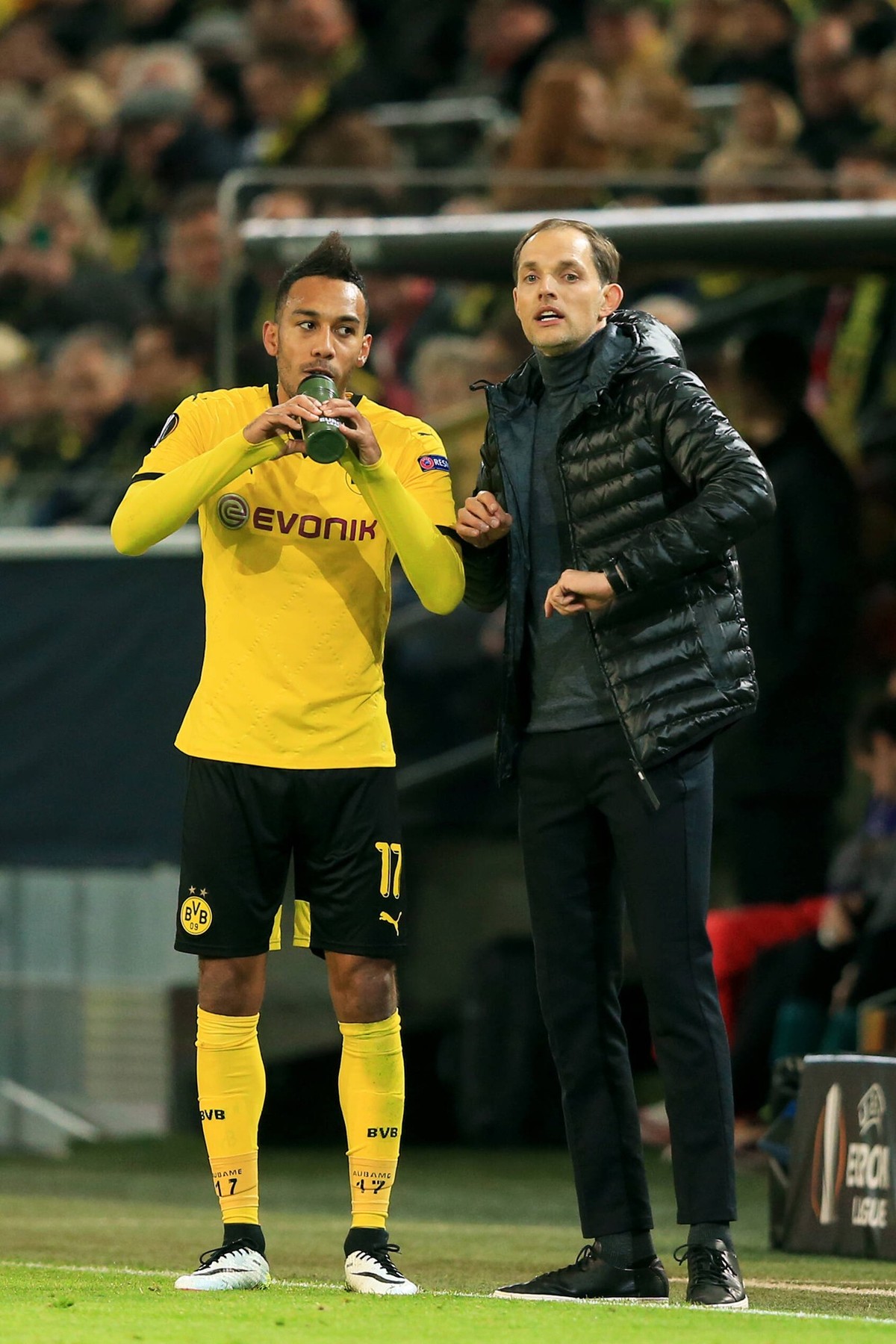 Thomas Tuchel and Pierre-Emerick Aubameyang File Photo File photo dated 07-04-2016 of Borussia Dortmund manager Thomas Tuchel with Pierre-Emerick Aubameyang. Thomas Tuchel has admitted he will always  ...