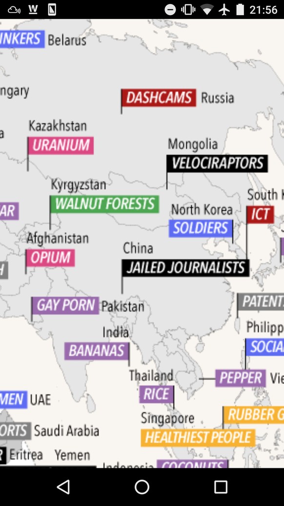 Jedes Land dieser Erde ist in irgend etwas die Nummer 1
Siehe Mongolei und Pakistan ððð