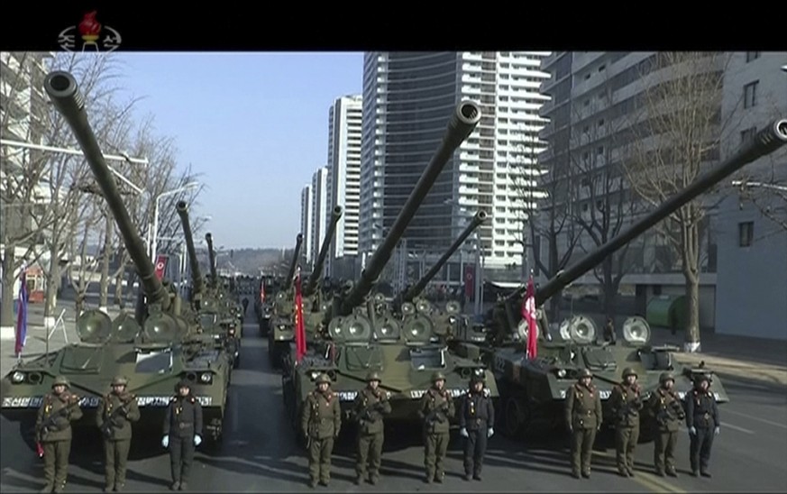 Militärparade in Nordkorea.