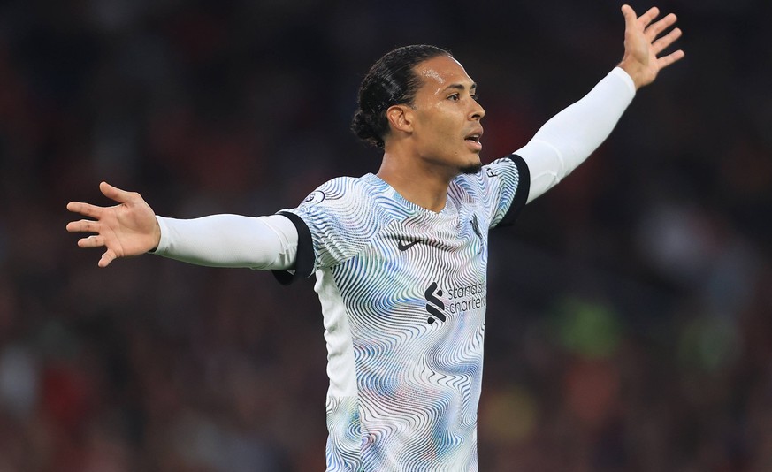 Football - Premier League - Manchester United, ManU v Liverpool 22nd August 2022 - Premier League - Manchester United v Liverpool - Virgil van Dijk of Liverpool - Photo: Simon Stacpoole / Offside. Man ...