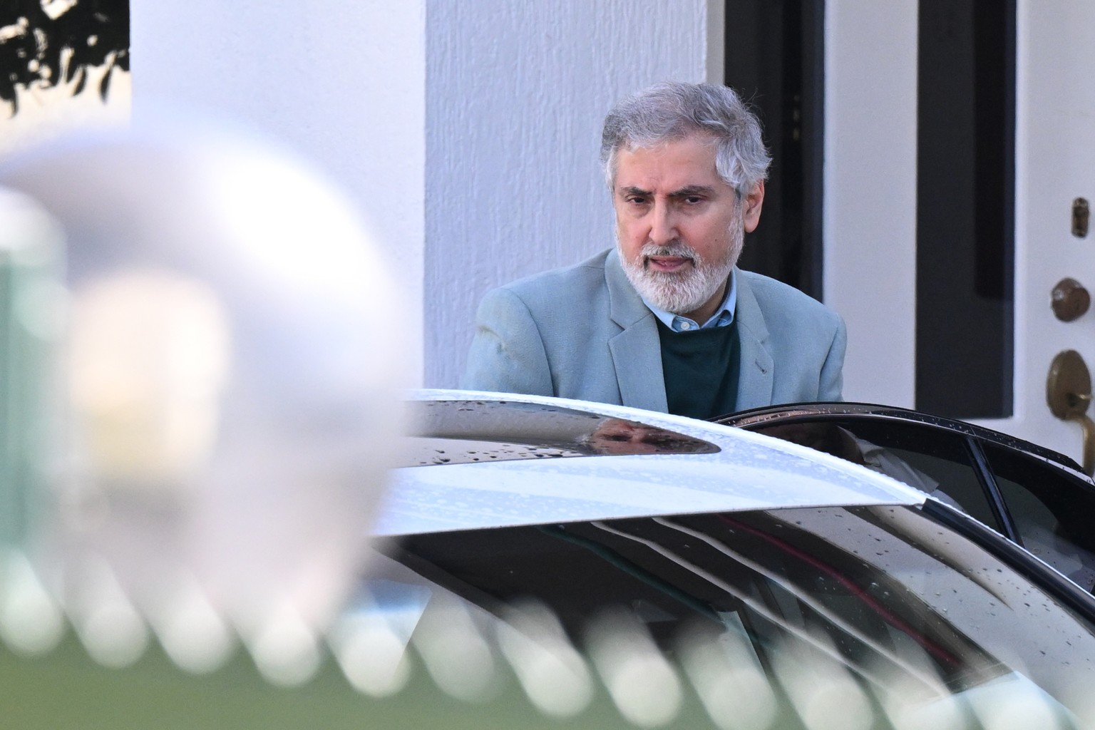 epaselect epa12325348 Iranian ambassador to Australia Ahmad Sadeghi is seen leaving the Embassy of the Islamic Republic of Iran in Canberra, 27 August 2025. Australia expelled Iran&#039;s ambasador to ...