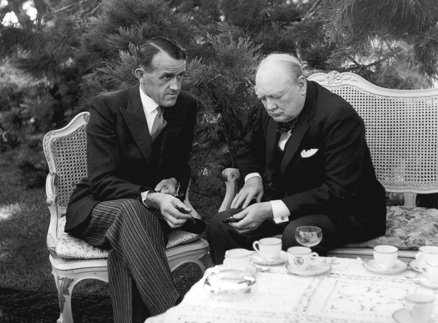 Bei seinem Schweiz-Besuch vor 70 Jahren traf sich Churchill auch mit Bundesrat Max Petitpierre.