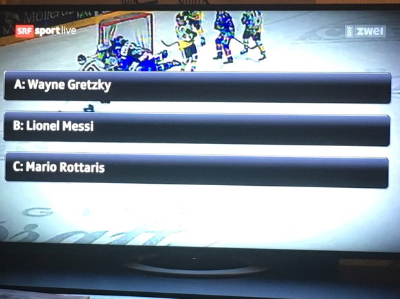 Zweites Break und Matchpucks fÃ¼r den SCB â Davos gleicht gegen Zug aus
Nicht sicher ob 
a)SRF 
b)RTL
c)SuppenlÃ¶ffel ð¤