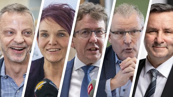 Die SVP-Kandidaten für die Nachfolge von Ueli Maurer.