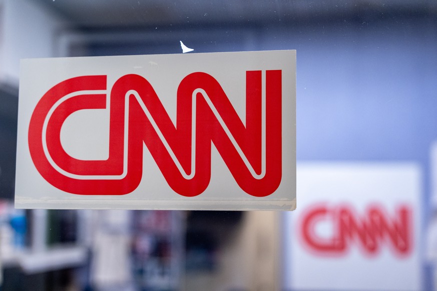 A sign is seen on the CNN both at the White House, Friday, Sept. 18, 2026, in Washington. (AP Photo/Alex Brandon)
Trump