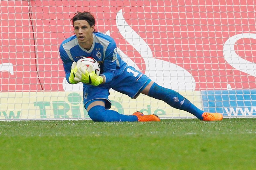 11.04.2015; Moenchengladbach; Fussball 1. Bundesliga - Borussia Moenchengladbach - Borussia Dortmund; 
Torhueter Yann Sommer (Gladbach) (Schueler/Expa/freshfocus)