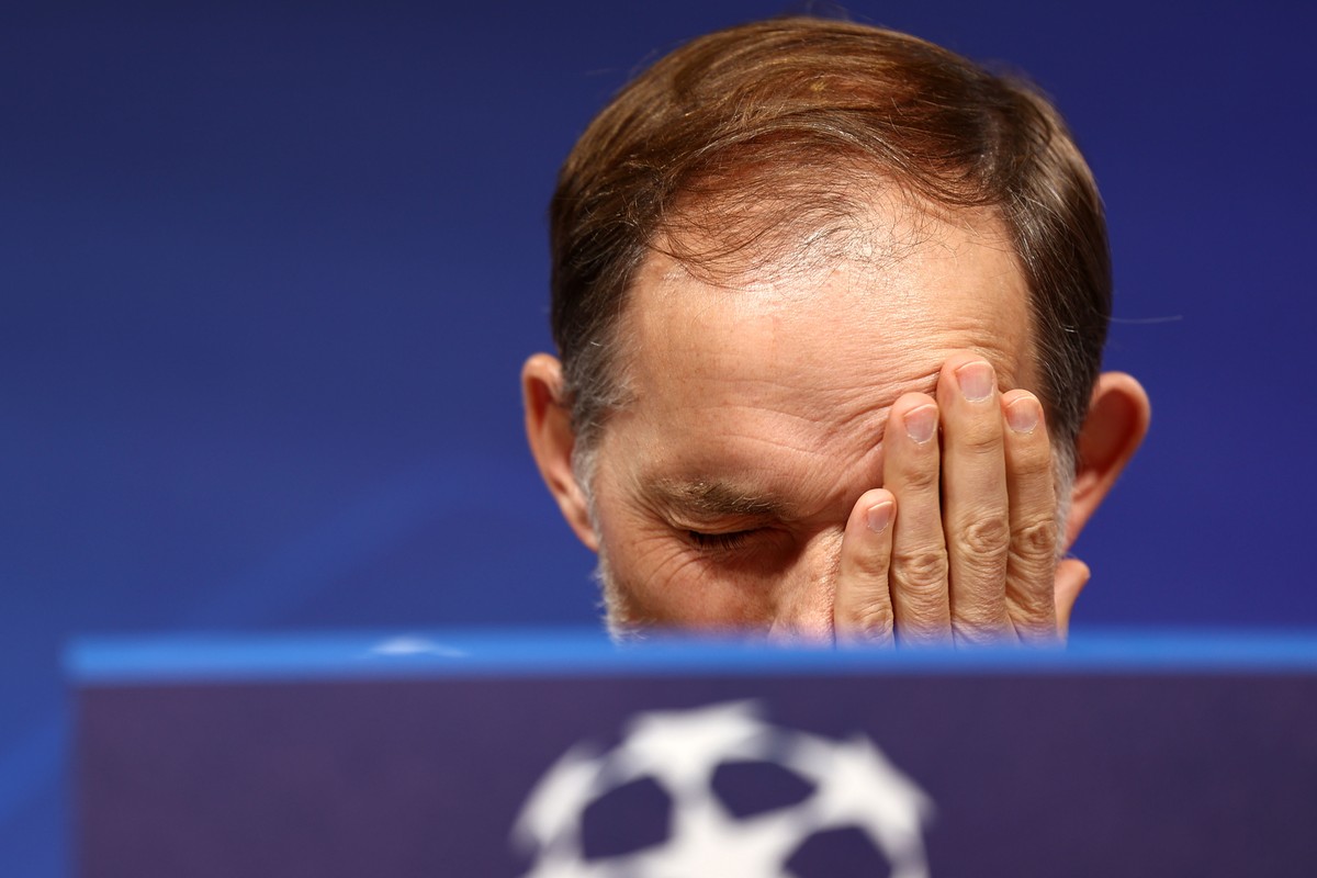epa11198381 Munich's head coach Thomas Tuchel attends a press conference in Munich, Germany, 04 March 2024. Bayern Munich will face Lazio in a UEFA Champions League Round of 16, 2nd leg soccer ma ...