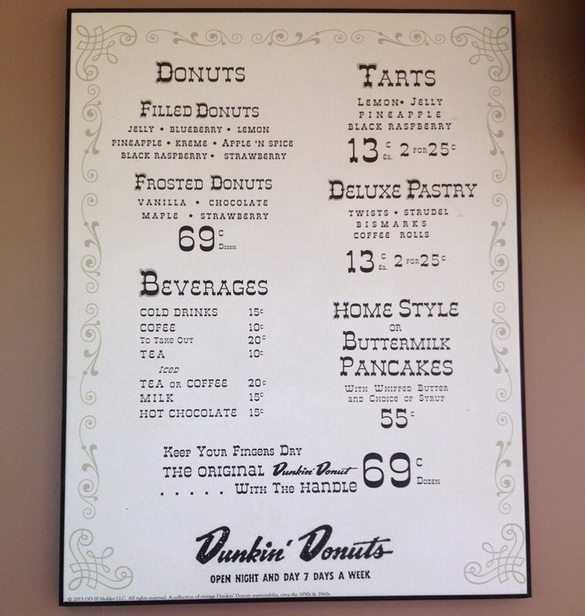 Dunkin Donuts menu anno dazumal vintage fast food dessert https://s3-media0.fl.yelpcdn.com/bphoto/z8FQjX_0pPV5nJWuViSE3Q/o.jpg
